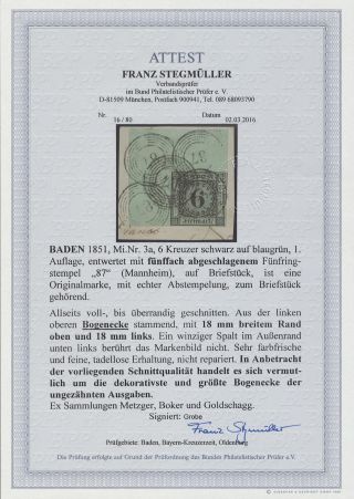 BADEN 1851-1868 – sheet 100