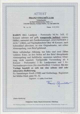 BADEN 1851-1868 – sheet 103