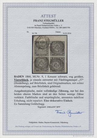 BADEN 1851-1868 – sheet 104