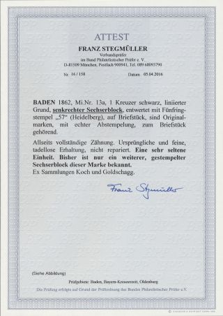 BADEN 1851-1868 – sheet 122