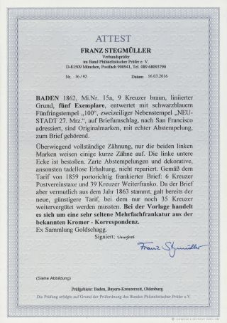 BADEN 1851-1868 – sheet 123