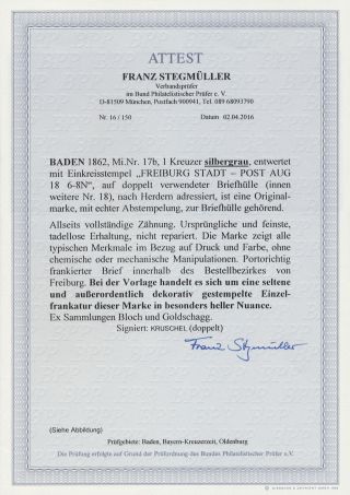 BADEN 1851-1868 – sheet 129