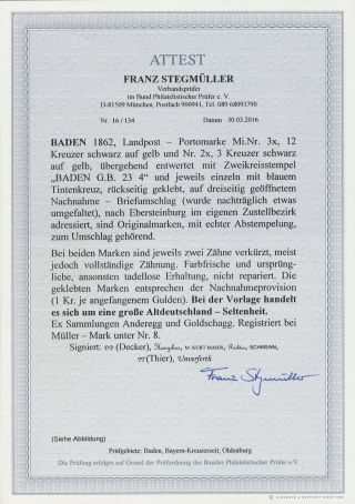 BADEN 1851-1868 – sheet 132