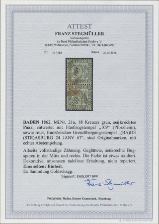 BADEN 1851-1868 – sheet 133