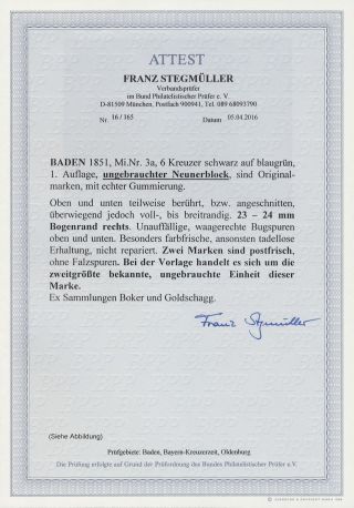 BADEN 1851-1868 – sheet 135