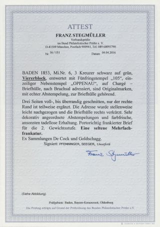 BADEN 1851-1868 – sheet 137