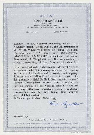 BADEN 1851-1868 – sheet 140