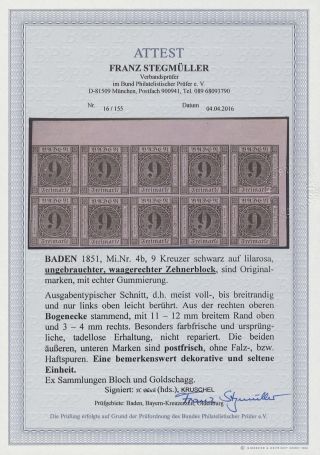 BADEN 1851-1868 – sheet 141