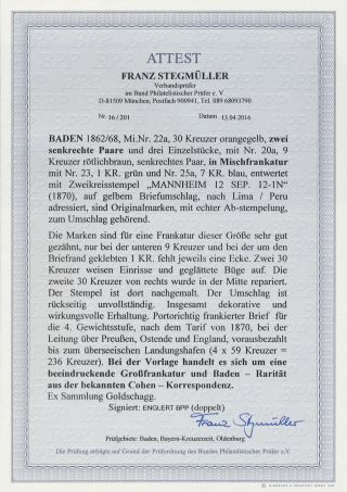 BADEN 1851-1868 – sheet 144
