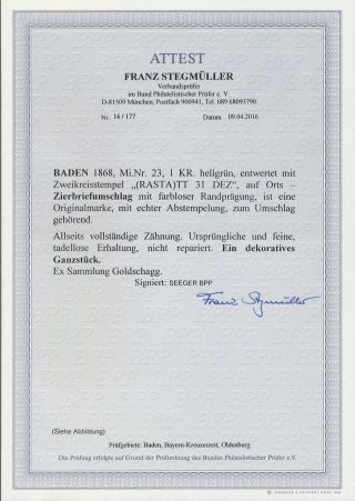 BADEN 1851-1868 – sheet 148