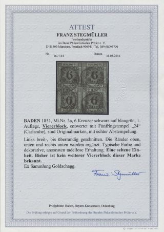 BADEN 1851-1868 – sheet 149