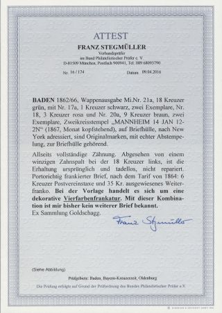 BADEN 1851-1868 – sheet 153