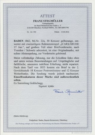 BADEN 1851-1868 – sheet 163