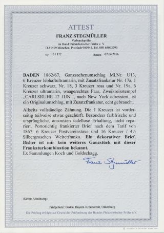 BADEN 1851-1868 – sheet 165