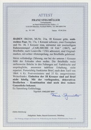 BADEN 1851-1868 – sheet 169