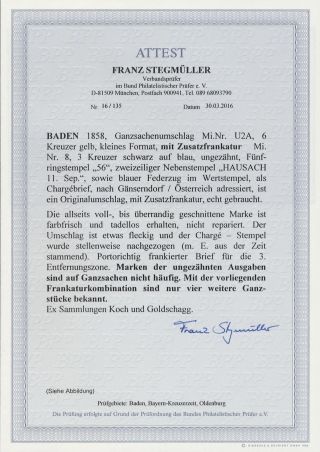 BADEN 1851-1868 – sheet 170