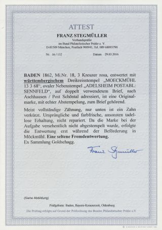 BADEN 1851-1868 – sheet 176