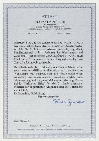 BADEN 1851-1868 – sheet 179