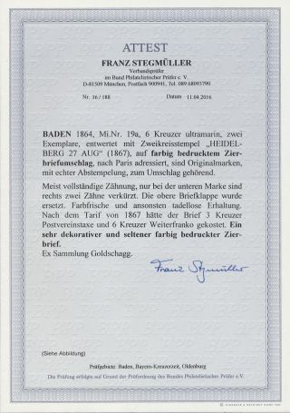 BADEN 1851-1868 – sheet 189