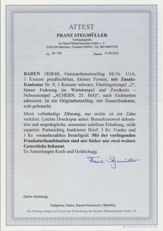BADEN 1851-1868 – sheet 190