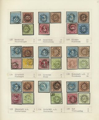 BAVARIA 1850-67: THE SIMON-WIESENTHAL-COLLECTION „CLOSED MILL WHEEL CANCELS“ FROM NR. 1 TO 606 – sheet 15