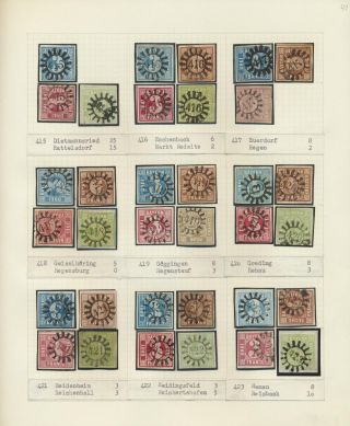 BAVORSKO 1850-67: SBÍRKA RAZÍTEK "UZAVŘENÁ MLÝNSKÁ KOLA" OD SIMONA WIESENTHALA – list 47