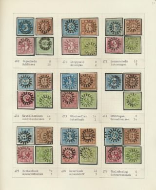 BAYERN 1850-67: DIE SIMON-WIESENTHAL-SAMMLUNG DER GESCHLOSSENEN MÜHLRADSTEMPEL VON NR. 1-606 – Blatt 53