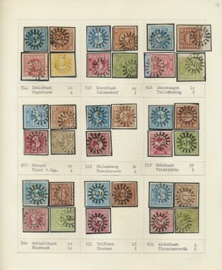 BAYERN 1850-67: DIE SIMON-WIESENTHAL-SAMMLUNG DER GESCHLOSSENEN MÜHLRADSTEMPEL VON NR. 1-606 – Blatt 58