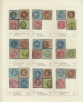 BAYERN 1850-67: DIE SIMON-WIESENTHAL-SAMMLUNG DER GESCHLOSSENEN MÜHLRADSTEMPEL VON NR. 1-606 – Blatt 60