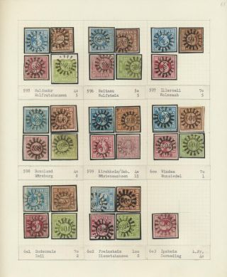 BAYERN 1850-67: DIE SIMON-WIESENTHAL-SAMMLUNG DER GESCHLOSSENEN MÜHLRADSTEMPEL VON NR. 1-606 – Blatt 67