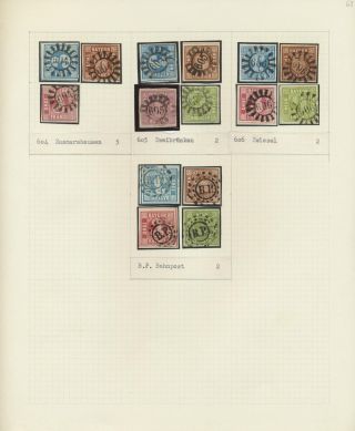 BAYERN 1850-67: DIE SIMON-WIESENTHAL-SAMMLUNG DER GESCHLOSSENEN MÜHLRADSTEMPEL VON NR. 1-606 – Blatt 68