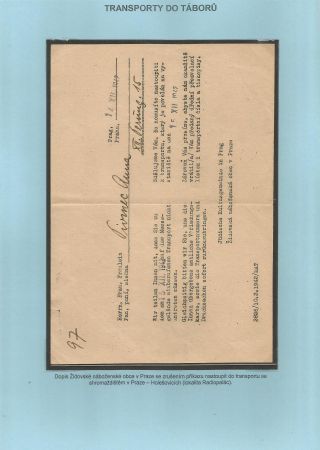 VERFOLGUNG DES JÜDISCHES VOLKERS IN DAS PROTEKTORAT BÖHMEN UND MÄHRED UND DIE THERESIENTADT GHETTO IN POSTDOKUMENTEN (Tschechische Version) – Blatt 46