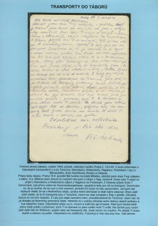 VERFOLGUNG DES JÜDISCHES VOLKERS IN DAS PROTEKTORAT BÖHMEN UND MÄHRED UND DIE THERESIENTADT GHETTO IN POSTDOKUMENTEN (Tschechische Version) – Blatt 56