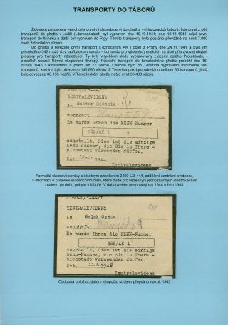 VERFOLGUNG DES JÜDISCHES VOLKERS IN DAS PROTEKTORAT BÖHMEN UND MÄHRED UND DIE THERESIENTADT GHETTO IN POSTDOKUMENTEN (Tschechische Version) – Blatt 57