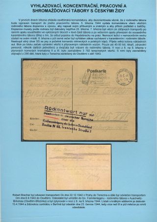 VERFOLGUNG DES JÜDISCHES VOLKERS IN DAS PROTEKTORAT BÖHMEN UND MÄHRED UND DIE THERESIENTADT GHETTO IN POSTDOKUMENTEN (Tschechische Version) – Blatt 63