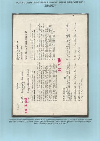 VERFOLGUNG DES JÜDISCHES VOLKERS IN DAS PROTEKTORAT BÖHMEN UND MÄHRED UND DIE THERESIENTADT GHETTO IN POSTDOKUMENTEN (Tschechische Version) – Blatt 117