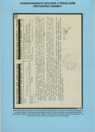 VERFOLGUNG DES JÜDISCHES VOLKERS IN DAS PROTEKTORAT BÖHMEN UND MÄHRED UND DIE THERESIENTADT GHETTO IN POSTDOKUMENTEN (Tschechische Version) – Blatt 127