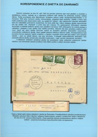 PERZEKUCE ŽIDOVSKÉHO NÁRODA V PROTEKTORÁTU ČECHY A MORAVA A GHETO TEREZÍN V POŠTOVNÍCH DOKUMENTECH (česká verze) – list 164