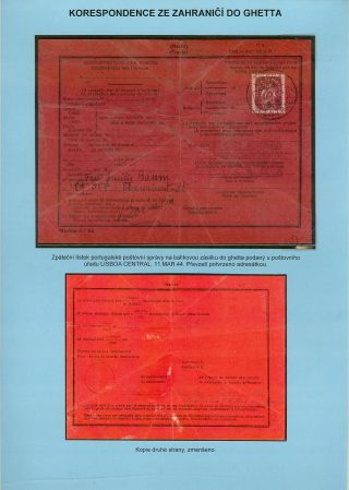 PERZEKUCE ŽIDOVSKÉHO NÁRODA V PROTEKTORÁTU ČECHY A MORAVA A GHETO TEREZÍN V POŠTOVNÍCH DOKUMENTECH (česká verze) – list 182
