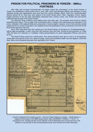 PERZEKUCE ŽIDOVSKÉHO NÁRODA V PROTEKTORÁTU ČECHY A MORAVA A GHETO TEREZÍN V POŠTOVNÍCH DOKUMENTECH (anglická verze) – list 79