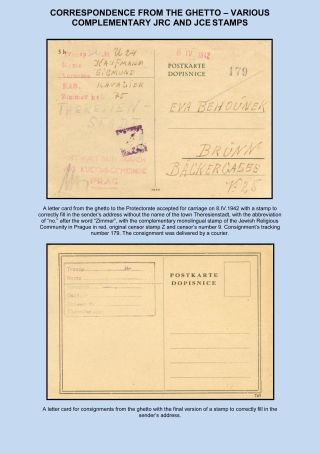 PERZEKUCE ŽIDOVSKÉHO NÁRODA V PROTEKTORÁTU ČECHY A MORAVA A GHETO TEREZÍN V POŠTOVNÍCH DOKUMENTECH (anglická verze) – list 95