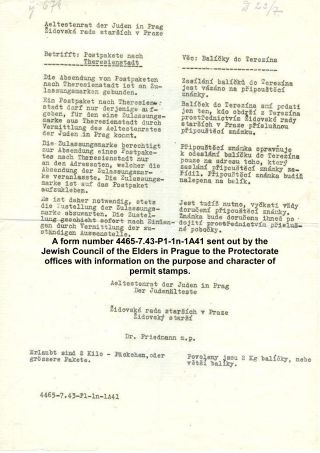 VERFOLGUNG DES JÜDISCHES VOLKERS IN DAS PROTEKTORAT BÖHMEN UND MÄHRED UND DIE THERESIENTADT GHETTO IN POSTDOKUMENTEN (Englisch Version) – Blatt 105