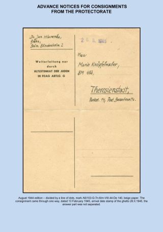 VERFOLGUNG DES JÜDISCHES VOLKERS IN DAS PROTEKTORAT BÖHMEN UND MÄHRED UND DIE THERESIENTADT GHETTO IN POSTDOKUMENTEN (Englisch Version) – Blatt 161