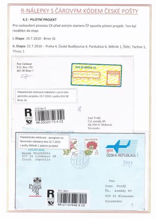 R-NÁLEPKY S ČÁROVÝM KÓDEM ČESKÉ POŠTY – list 8