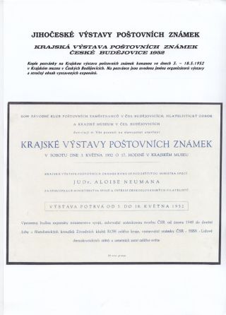 JIHOČESKÉ FILATELISTICKÉ VÝSTAVY – list 15