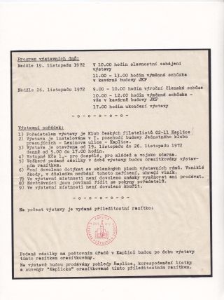 PHILATELIC EXHIBITIONS IN SOUTHERN BOHEMIA – sheet 84