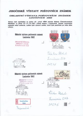 PHILATELIC EXHIBITIONS IN SOUTHERN BOHEMIA – sheet 87