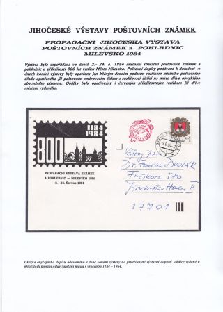 PHILATELIC EXHIBITIONS IN SOUTHERN BOHEMIA – sheet 94