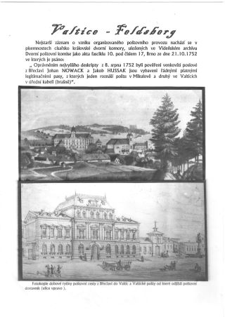 POŠTOVNÍ HISTORIE VALTICKA – list 4