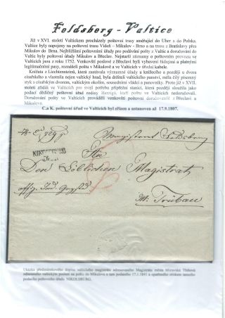 POŠTOVNÍ HISTORIE VALTICKA – list 6